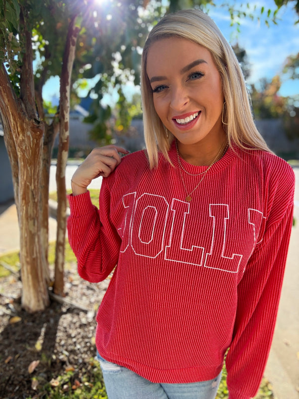 Jolly Ribbed Christmas Pullover