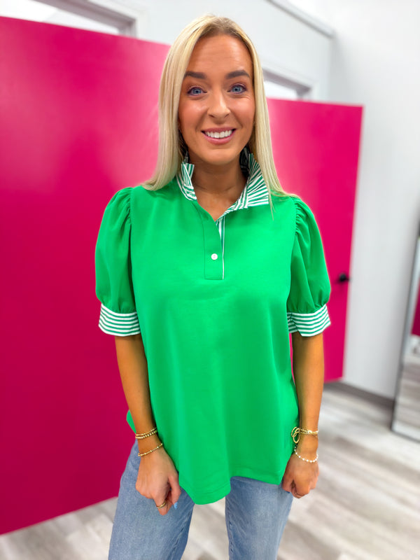 Stripe Top Green