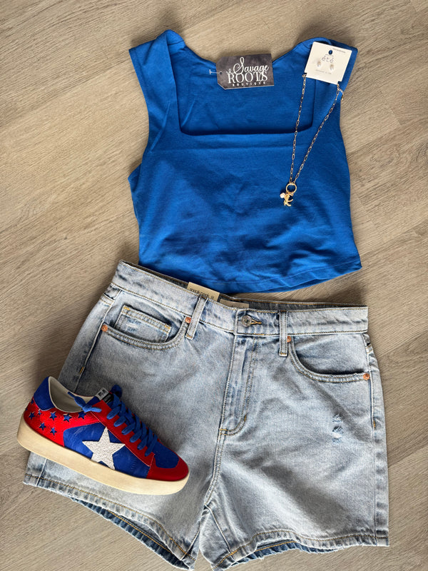 Square Neck Double Lined Crop