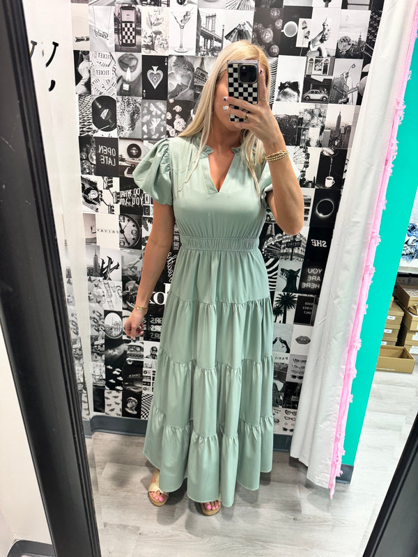 Sage Green Dreams Dress
