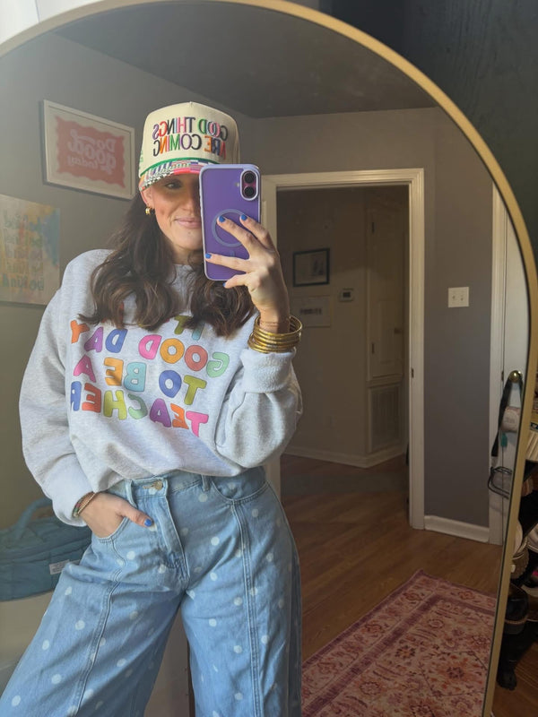 Polka Dot Barrel Jeans