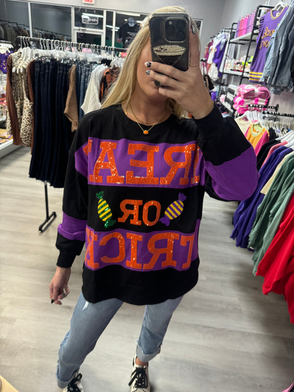 Treat or Trick Sequin Sweatshirt