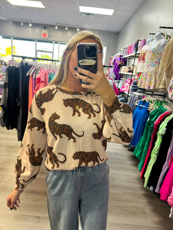 Tiger Long-Sleeve Top