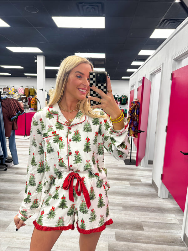Under the Tree Ruffle Pajama Set