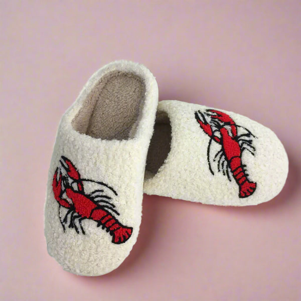 Plush Crawfish Slippers