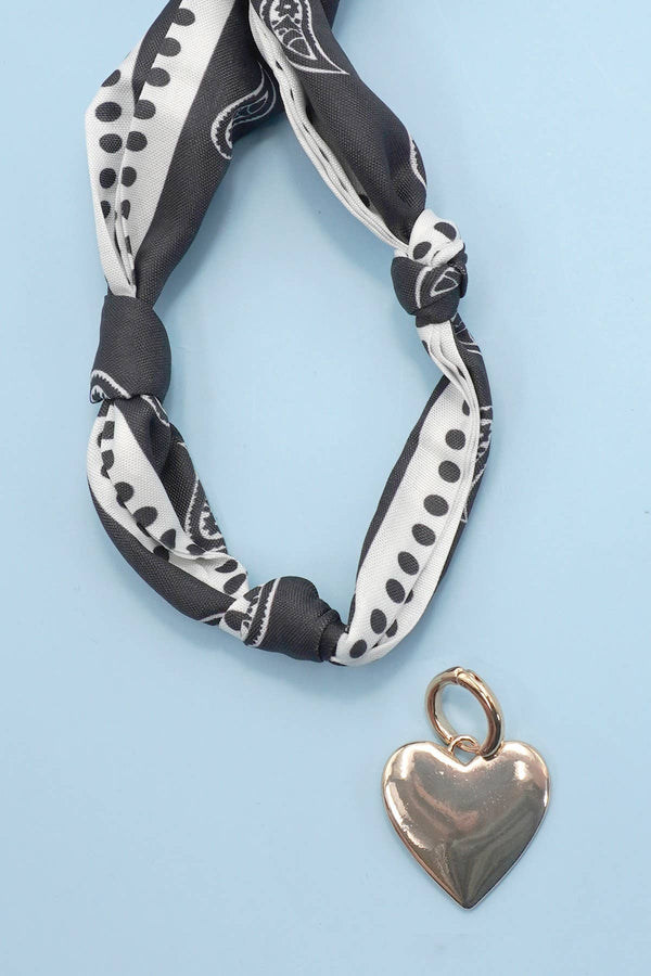 Handcrafted Scarf Interchangeable Charm Necklace |