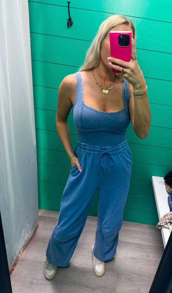 Acid Wash Jumpsuit