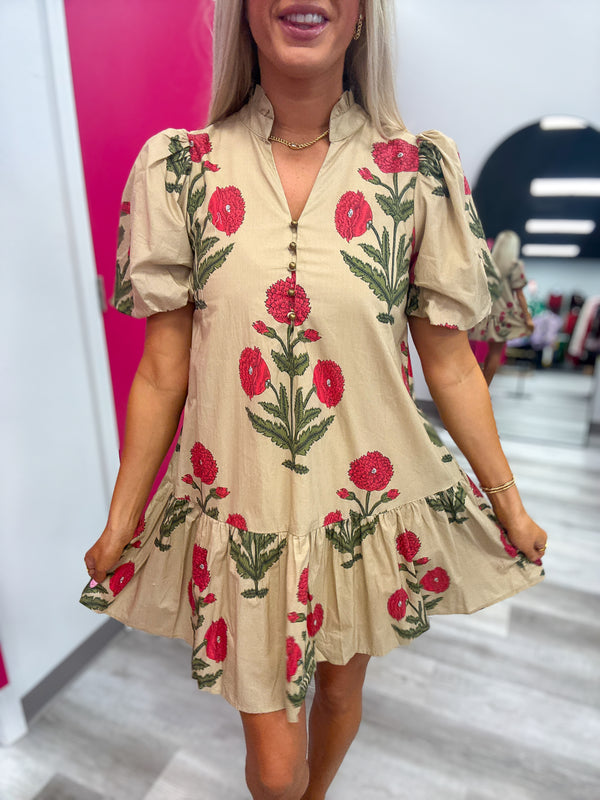 Wildflower Stroll Dress Ecru