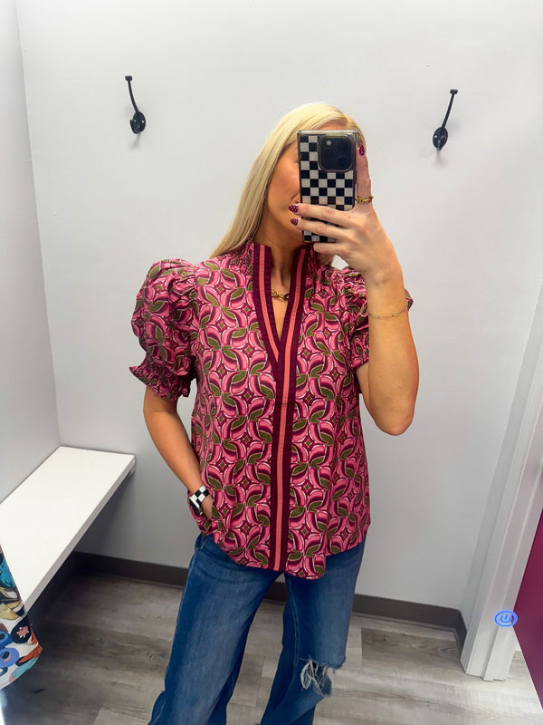 Wine Pattern Top