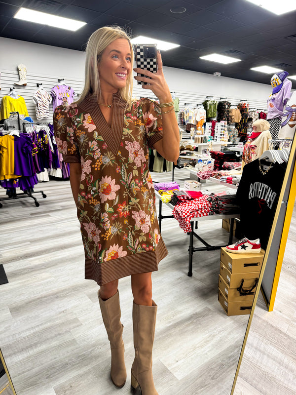 Fall Into Floral Dress