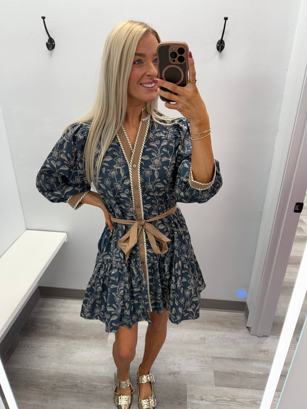 Midnight and Brown Dress | Regular and Plus