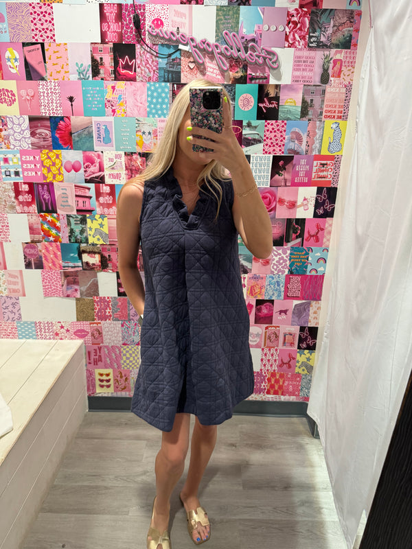 Planning Trips Dress - Navy