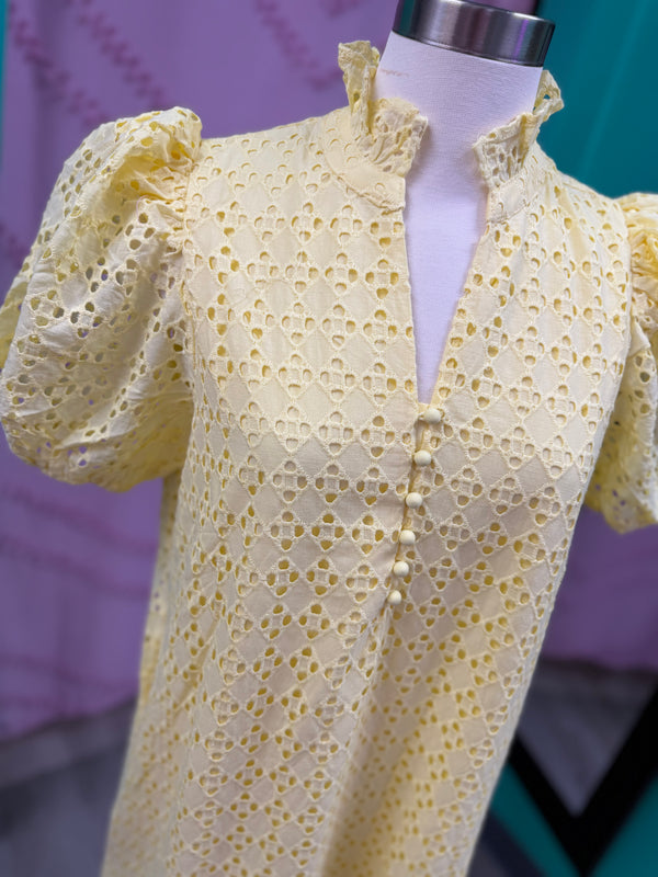 Sweet Escape Eyelete Mid Dress