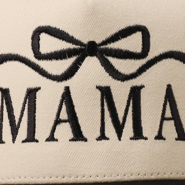 MAMA Ribbon Embroidered Two-Tone Trucker Hat