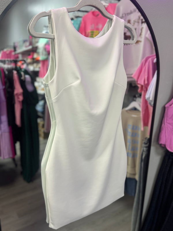 White Dress Peekaboo Back
