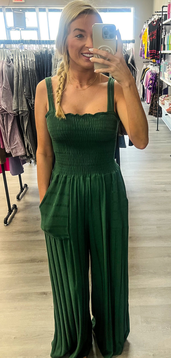 Embrace the Day Green Jumpsuit