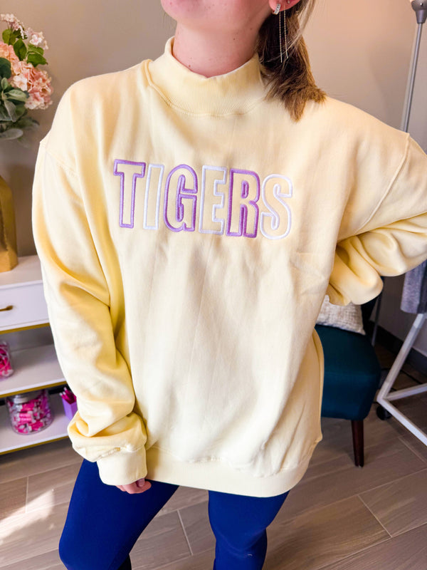 Tigers Mock Neck Sweatshirt
