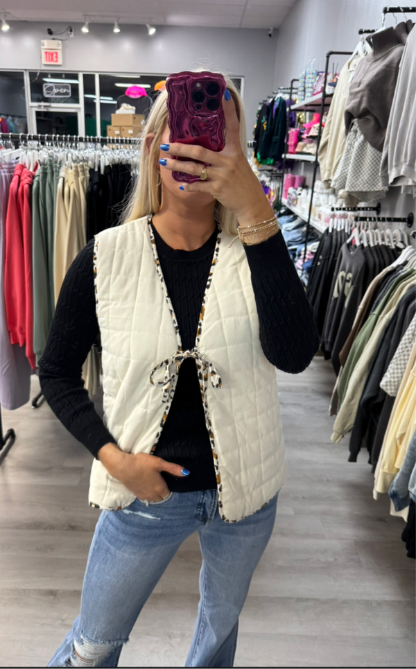 Leopard Vest Reversible