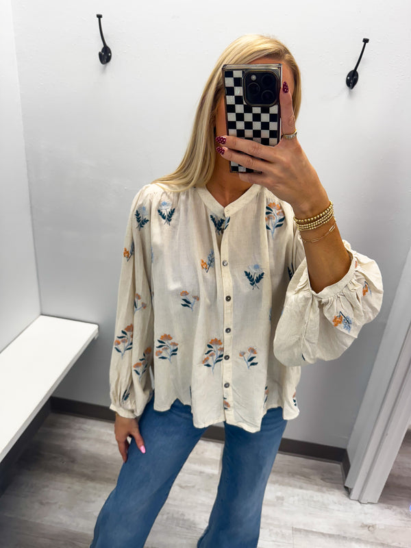 Harvest Bloom Button-Up