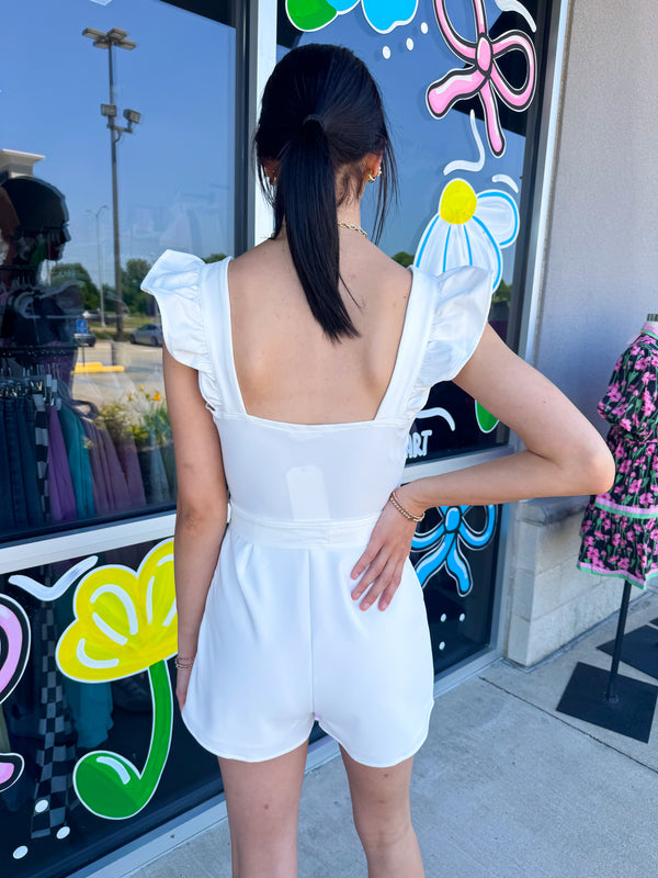Good To Go White Romper