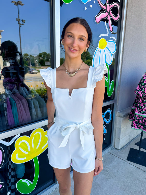 Good To Go White Romper