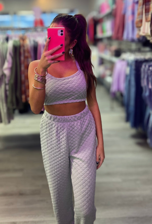 Called It Quilts - Quilted Crop and Jogger Set - ONLINE ONLY