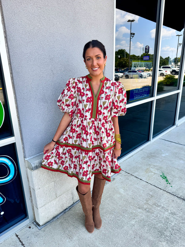 Distinctly Sweet Dress | Rust Red