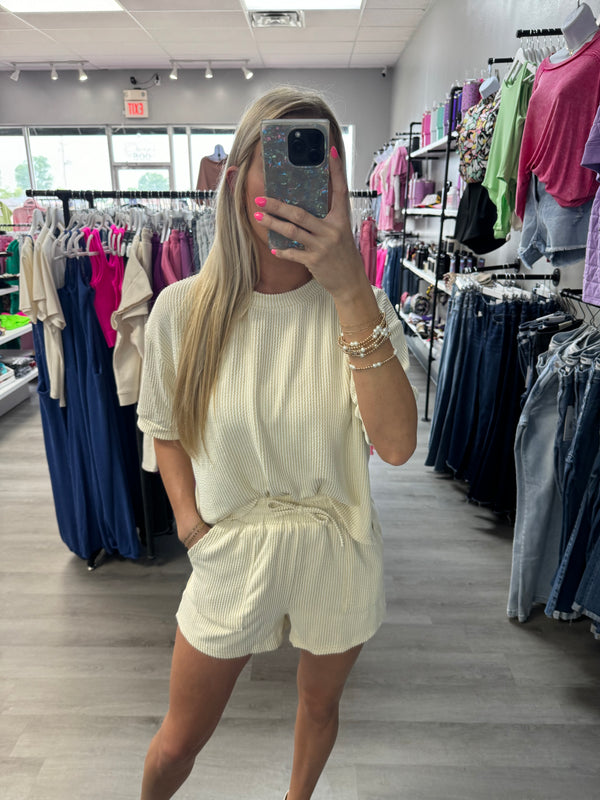 My Way Ribbed Round Neck Set