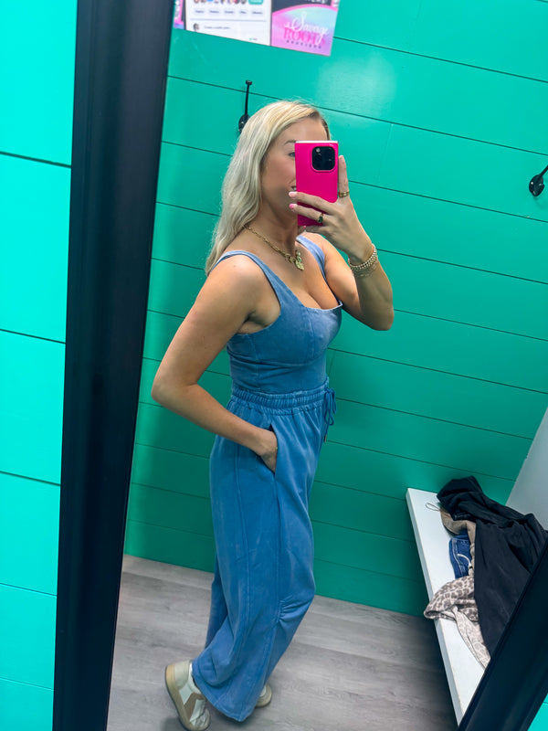 Acid Wash Jumpsuit
