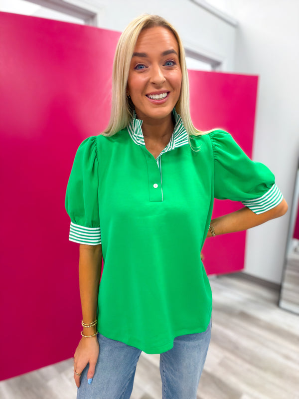 Stripe Top Green