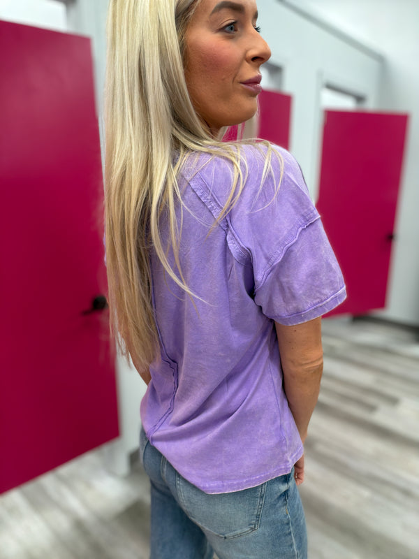 Your Best Basic Tee | Acid Wash with Seam Detail