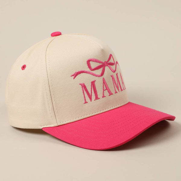 MAMA Ribbon Embroidered Two-Tone Trucker Hat