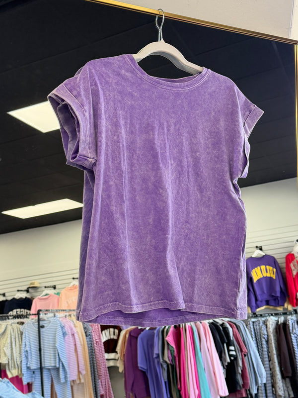 My Favorite Find | Acid Wash Cuffed Short Sleeve Tee