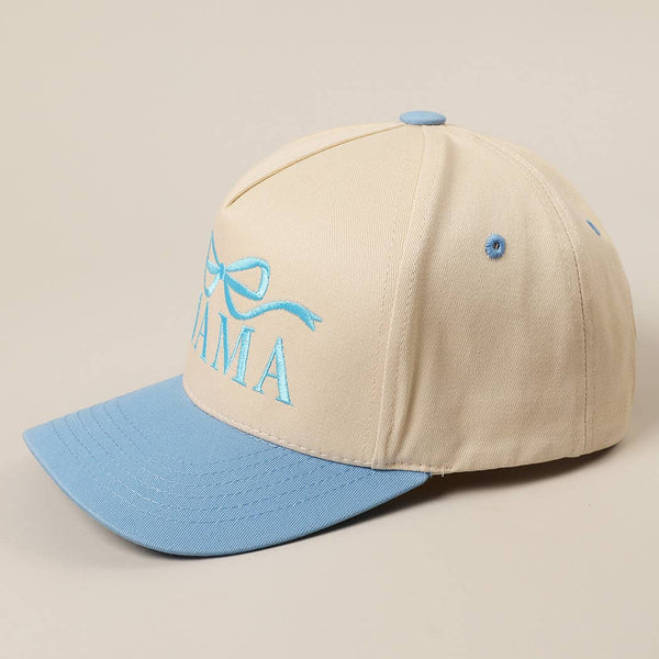 MAMA Ribbon Embroidered Two-Tone Trucker Hat
