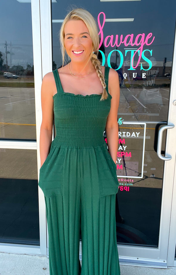 Embrace the Day Green Jumpsuit