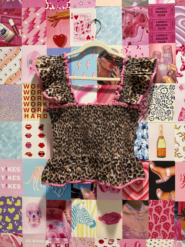 Full of Sass Leopard Peplum Top