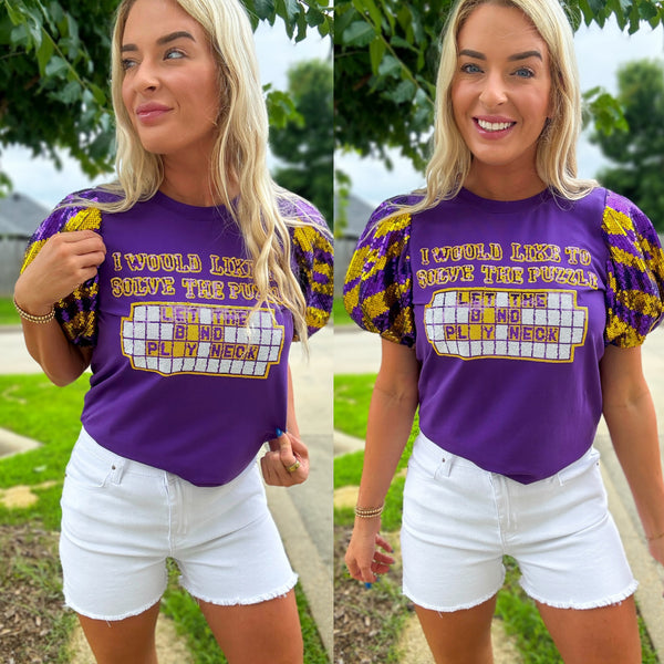 Tiger Sequin Funny Gameday Top