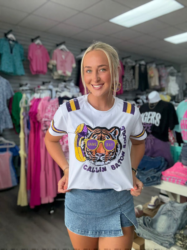 Calling Sequin Tiger T-Shirt