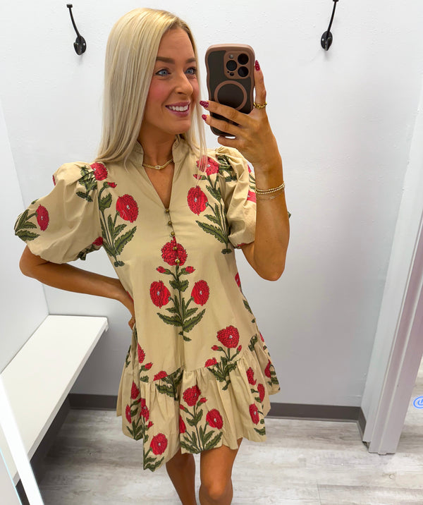 Wildflower Stroll Dress Ecru