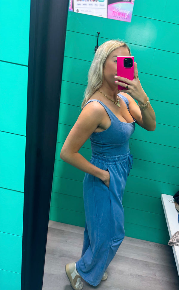 Acid Wash Jumpsuit