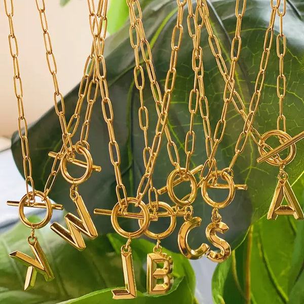 Modern Classic Initial Necklace