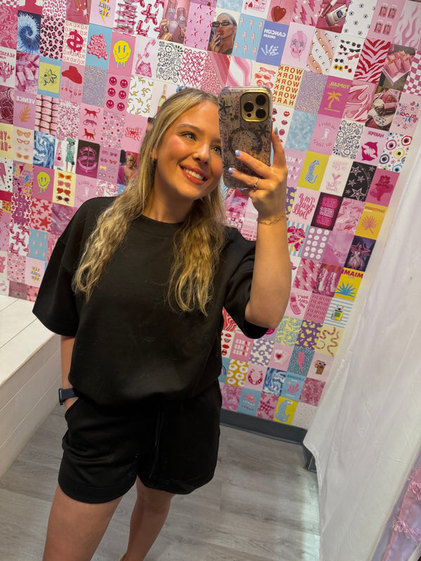 Scuba Short Sleeve Top & Shorts Set