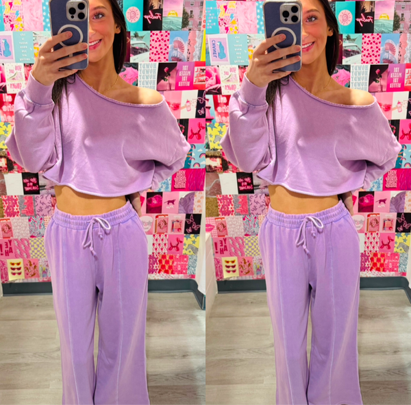 Easy Enough Off the Shoulder Sweatshirt