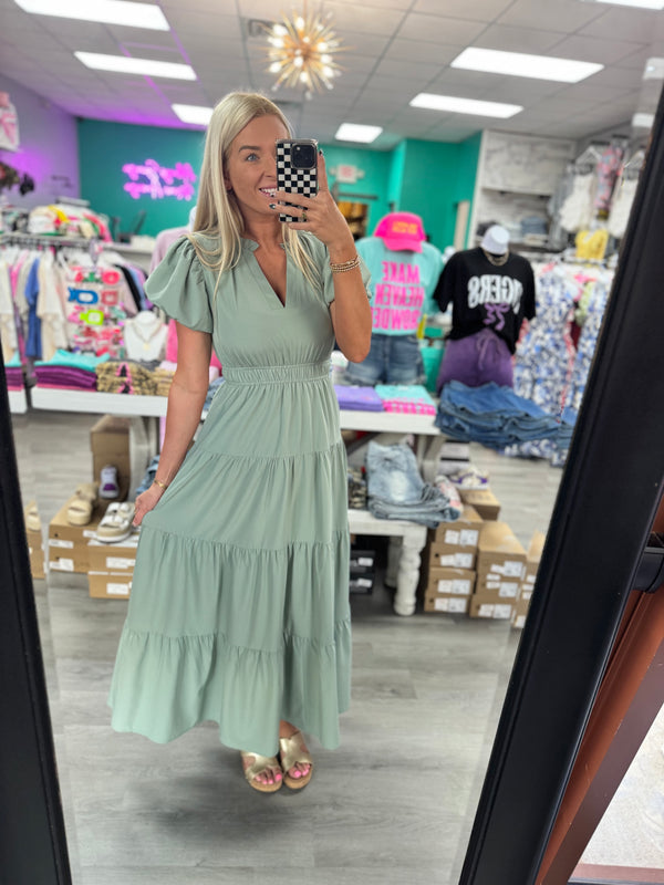 Sage Green Dreams Dress