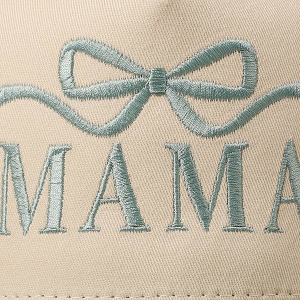 MAMA Ribbon Embroidered Two-Tone Trucker Hat