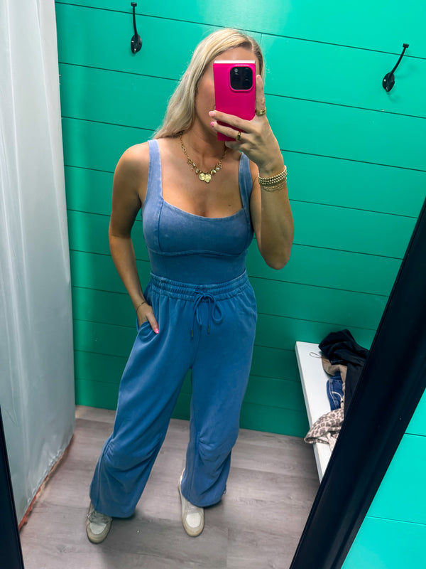 Acid Wash Jumpsuit