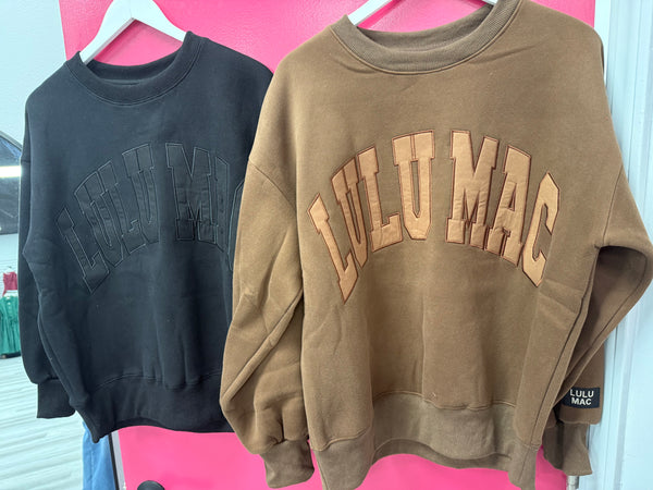 Monochromatic Sweatshirt | Black | LULU MAC