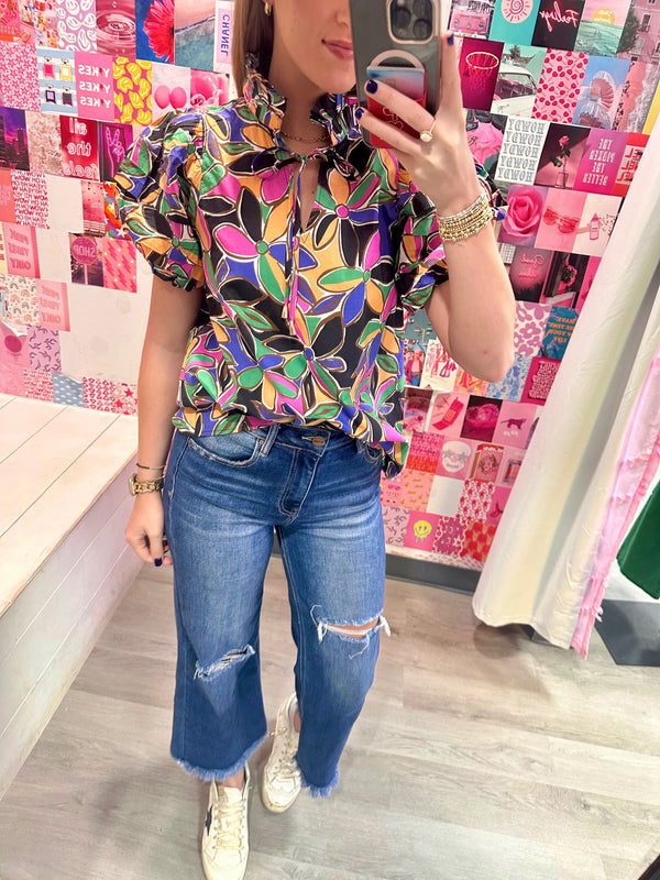 Vibrant Flower Top