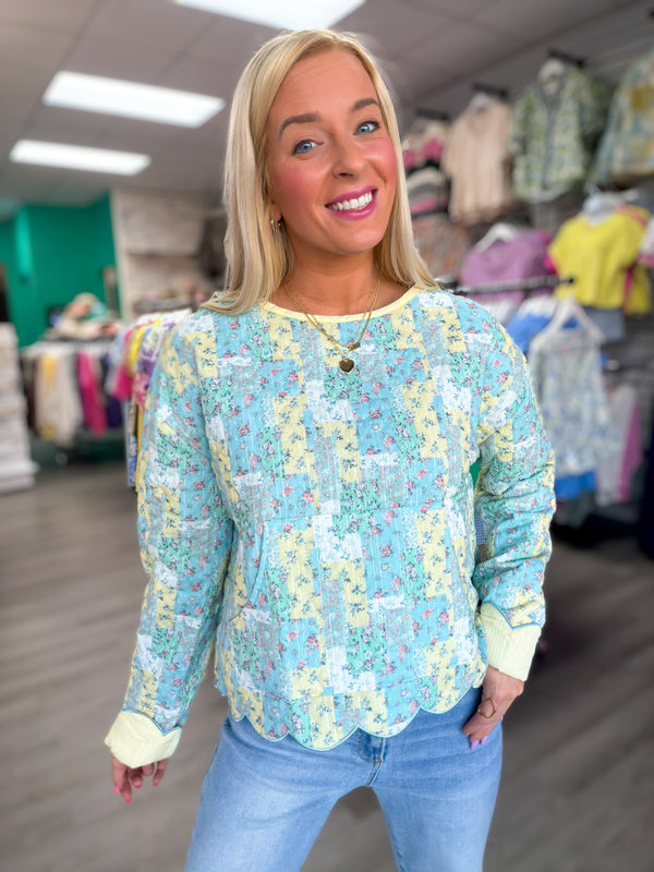 Blue Skies & Buttercups Pullover
