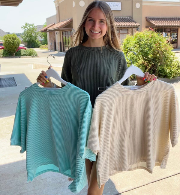 My Way Ribbed Round Neck Set